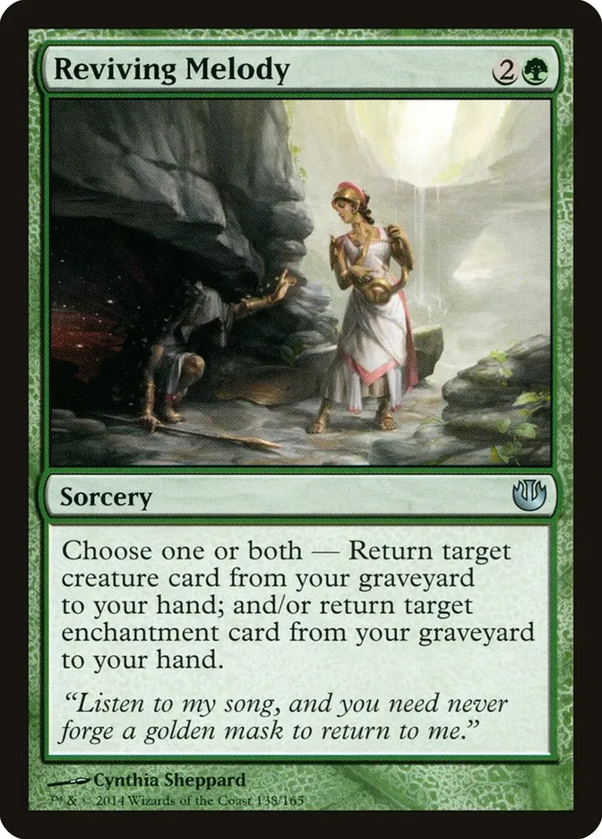 2014 Journey into Nyx Reviving Melody uncommon #138 unlisted card image