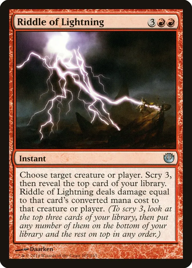 2014 Journey into Nyx Riddle of Lightning uncommon #107 unlisted card image