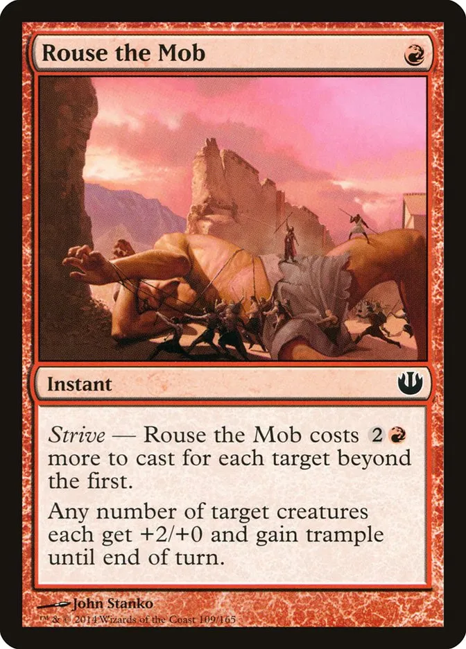 2014 Journey into Nyx Rouse the Mob common #109 unlisted card image