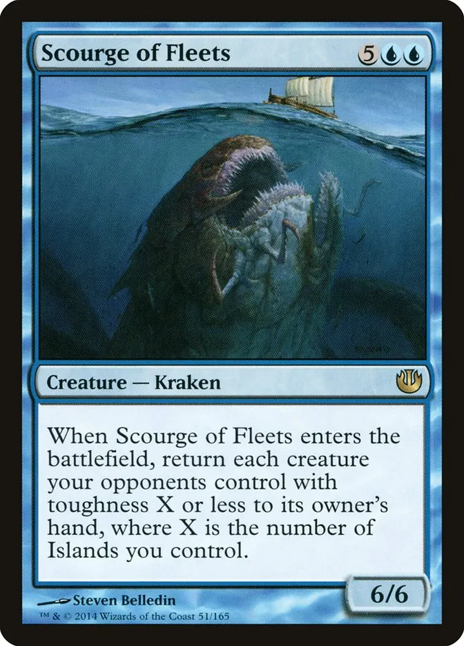 2014 Journey into Nyx Scourge of Fleets rare #51 unlisted card image