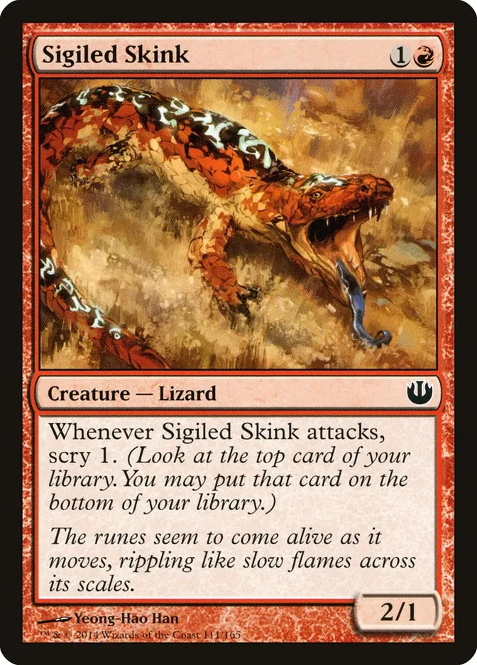 2014 Journey into Nyx Sigiled Skink common #111 unlisted card image
