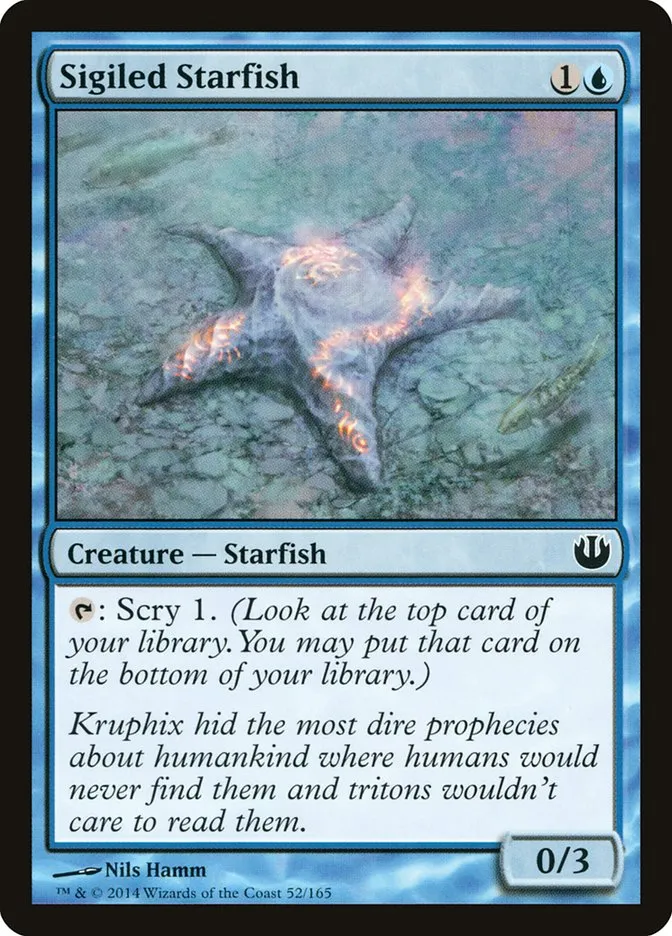 2014 Journey into Nyx Sigiled Starfish common #52 unlisted card image