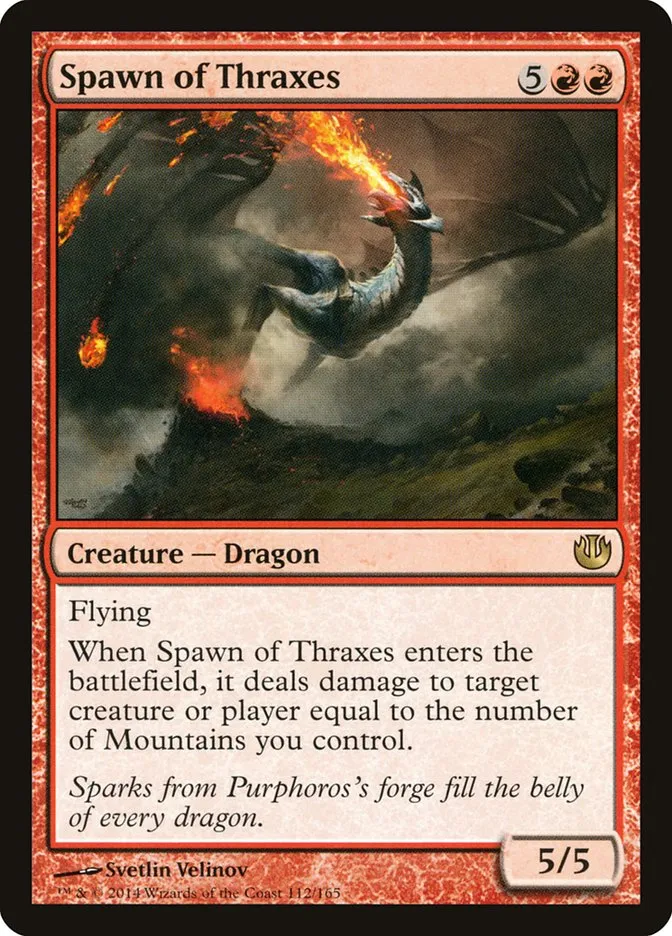 2014 Journey into Nyx Spawn of Thraxes rare #112 unlisted card image