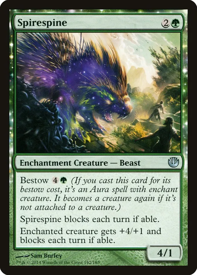 2014 Journey into Nyx Spirespine uncommon #142 unlisted card image