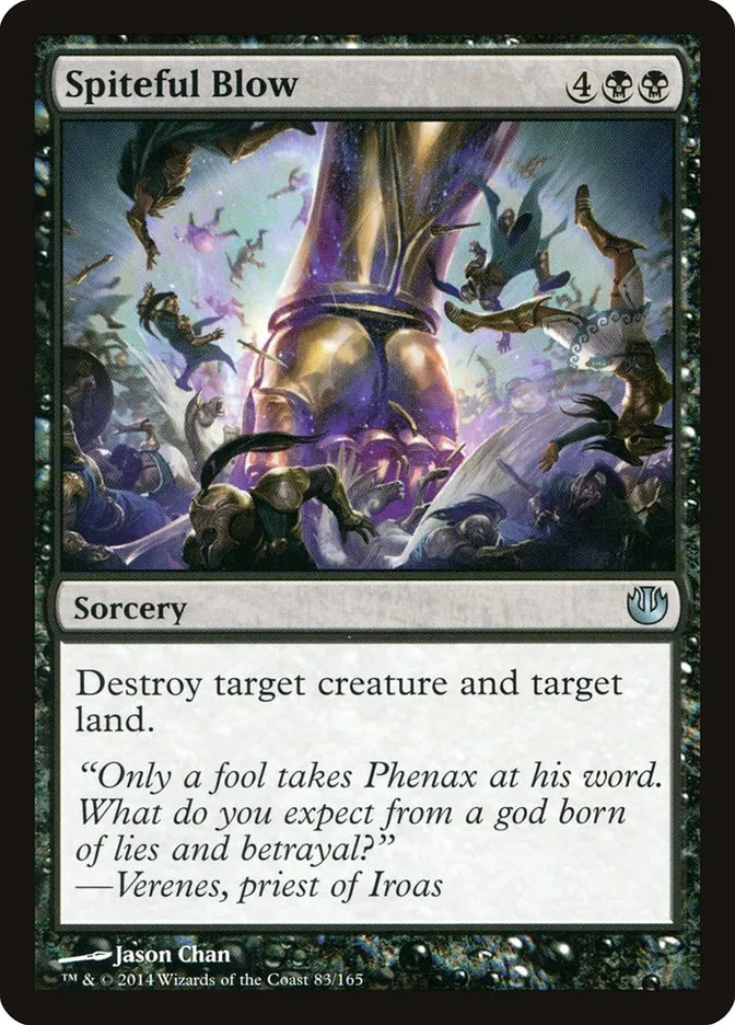2014 Journey into Nyx Spiteful Blow uncommon #83 unlisted card image