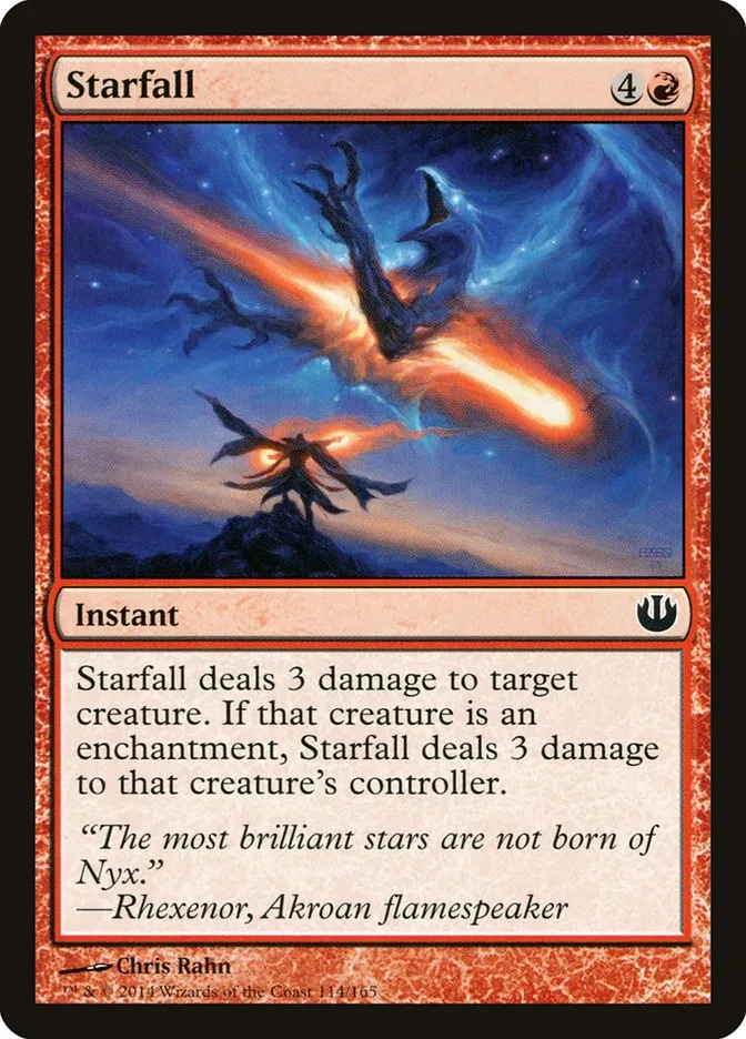 2014 Journey into Nyx Starfall common #114 unlisted card image