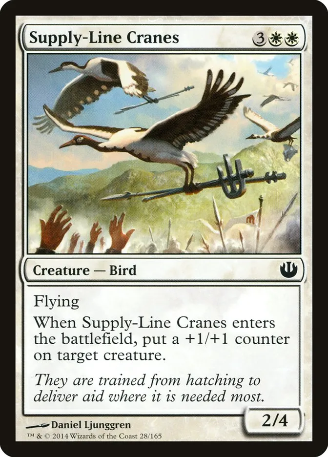 2014 Journey into Nyx Supply-Line Cranes common #28 unlisted card image