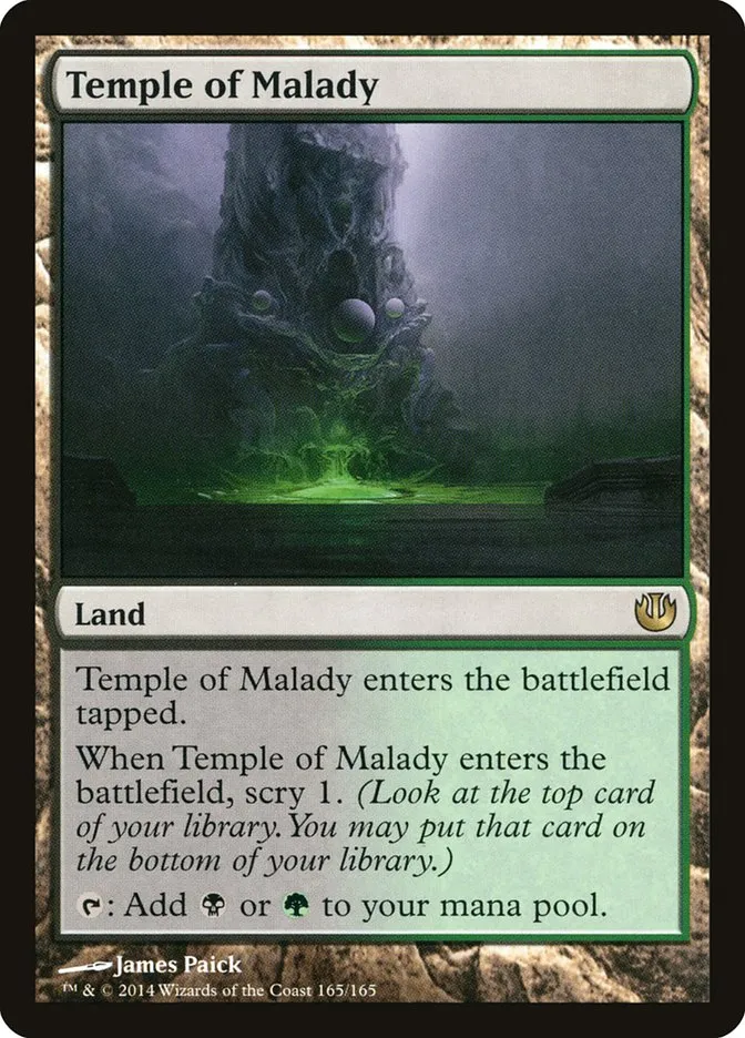 2014 Journey into Nyx Temple of Malady rare #165 unlisted card image