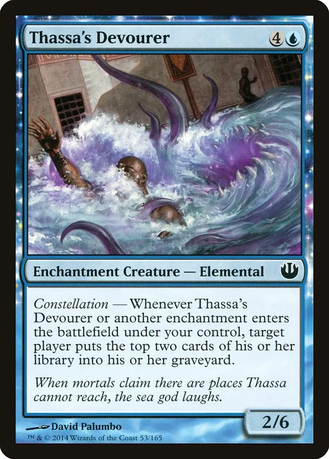2014 Journey into Nyx Thassa's Devourer common #53 unlisted card image