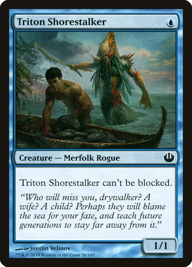 2014 Journey into Nyx Triton Shorestalker common #56 unlisted card image