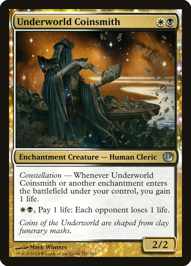 2014 Journey into Nyx Underworld Coinsmith uncommon #157 unlisted card image