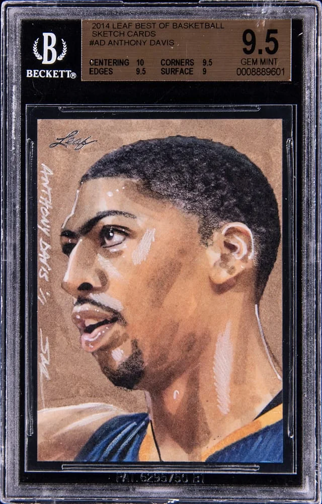 2014 Leaf Anthony Davis Best Of Basketball Sketch Cards #AD card image
