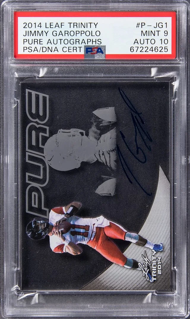 2014 Leaf Trinity Jimmy Garoppolo Pure Autographs #P-JG1 card image