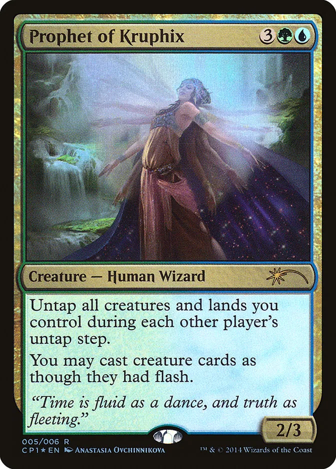 2014 Magic 2015 Clash Pack Prophet of Kruphix rare #5 unlisted card image