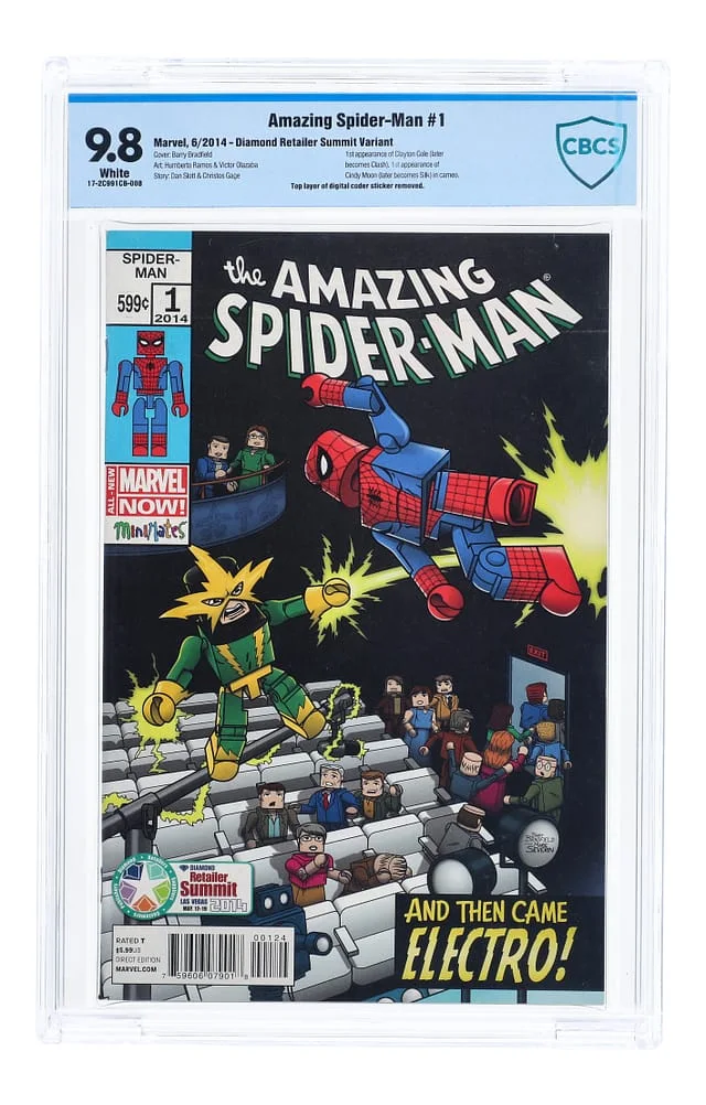 2014 Marvel) - CBCS 9.8 Appearance of Cindy Moon (later becomes Silk), Clayton Cole (later becomes Clash), Diamond Retailer Summit Variant #1st card image