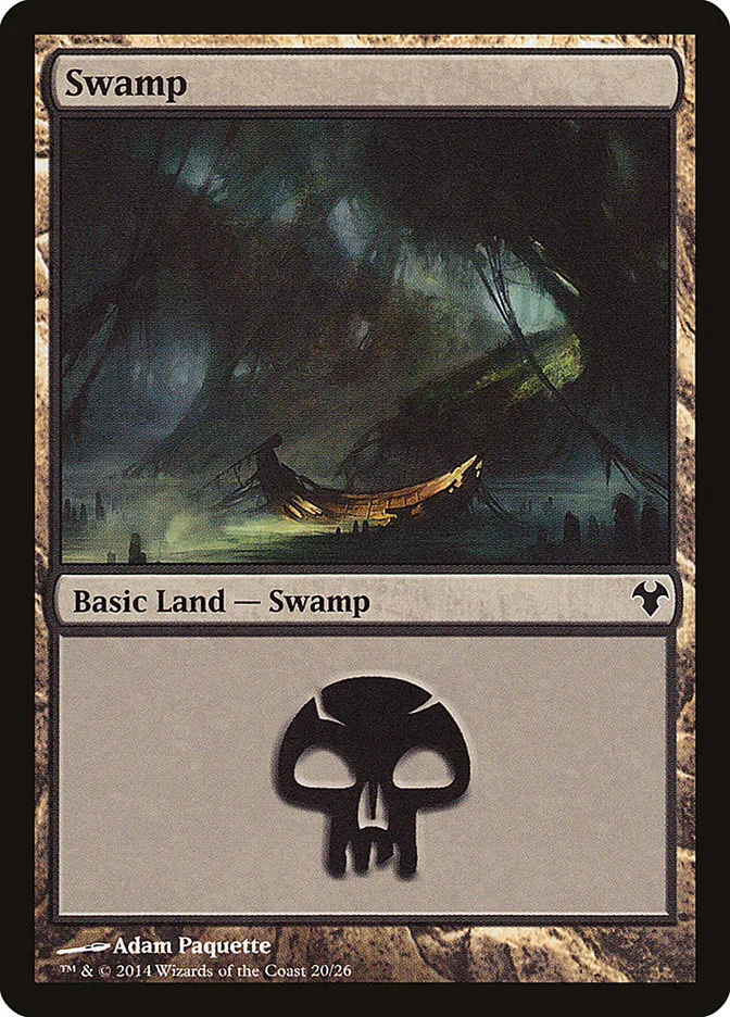 2014 Modern Event Deck 2014 Swamp common #20 unlisted card image