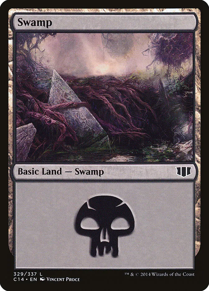 2014 Commander 2014 Swamp common #329 common card image