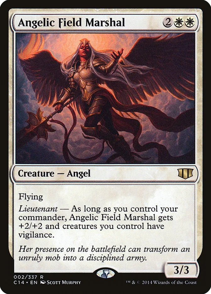2014 Commander 2014 Angelic Field Marshal rare #2 rare card image