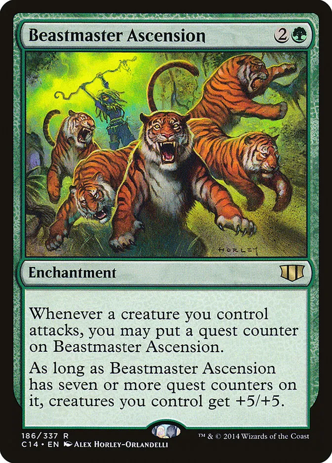 2014 Commander 2014 Beastmaster Ascension rare #186 rare card image