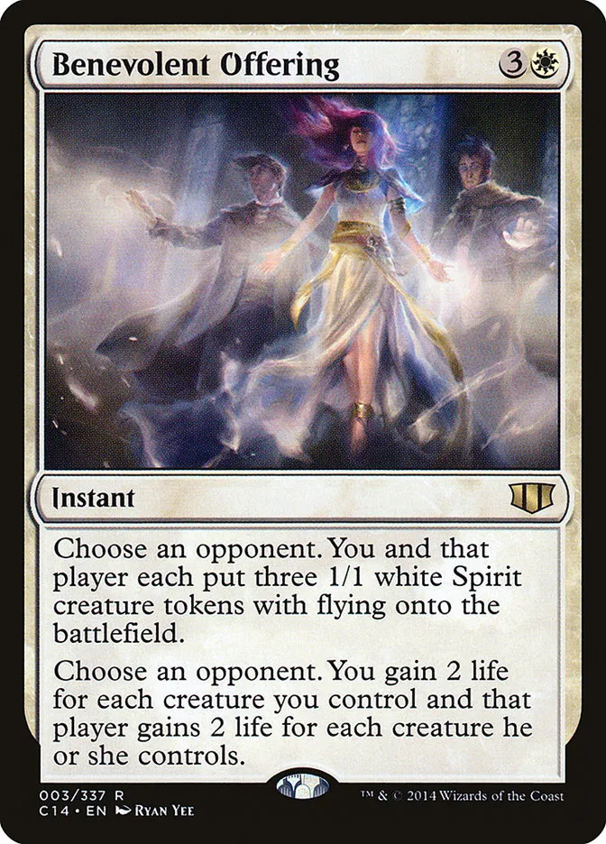 2014 Commander 2014 Benevolent Offering rare #3 rare card image