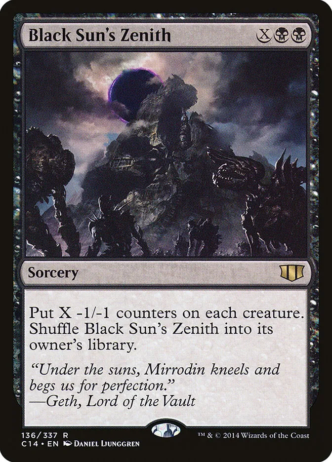2014 Commander 2014 Black Sun's Zenith rare #136 rare card image
