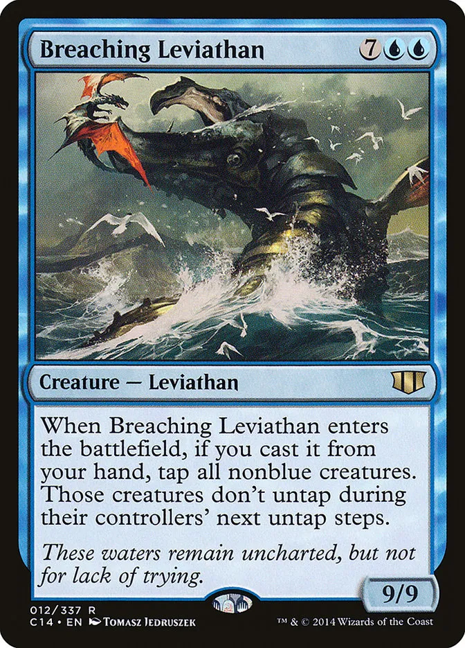 2014 Commander 2014 Breaching Leviathan rare #12 rare card image