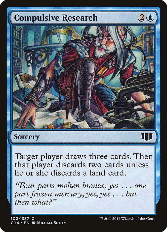 2014 Commander 2014 Compulsive Research common #102 common card image
