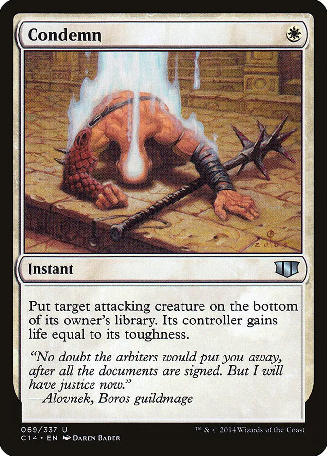 2014 Commander 2014 Condemn uncommon #69 uncommon card image