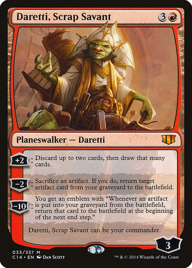 2014 Commander 2014 Daretti, Scrap Savant mythic #33 mythic card image