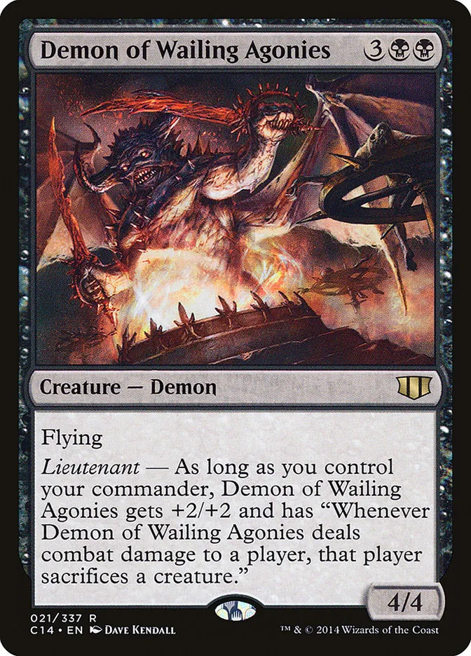 2014 Commander 2014 Demon of Wailing Agonies #21 rare card image