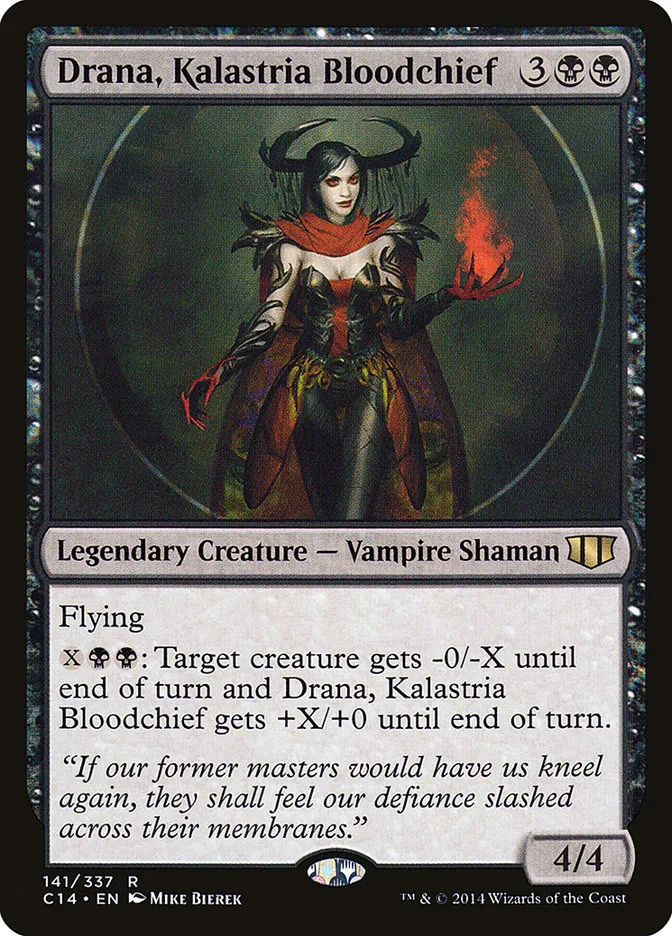 2014 Commander 2014 Drana, Kalastria Bloodchief #141 rare card image