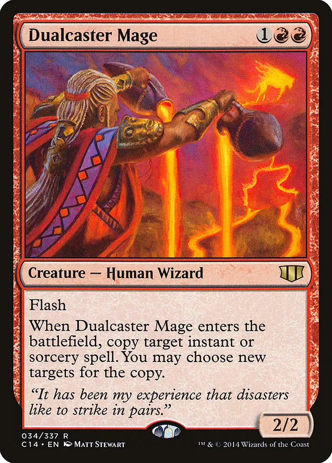 2014 Commander 2014 Dualcaster Mage rare #34 rare card image