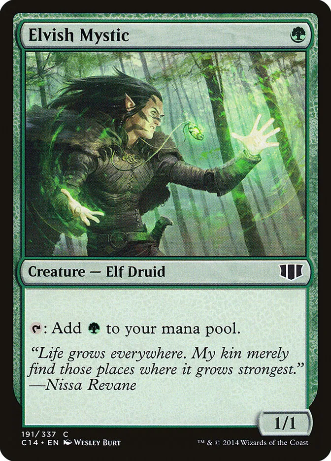 2014 Commander 2014 Elvish Mystic #191 common card image