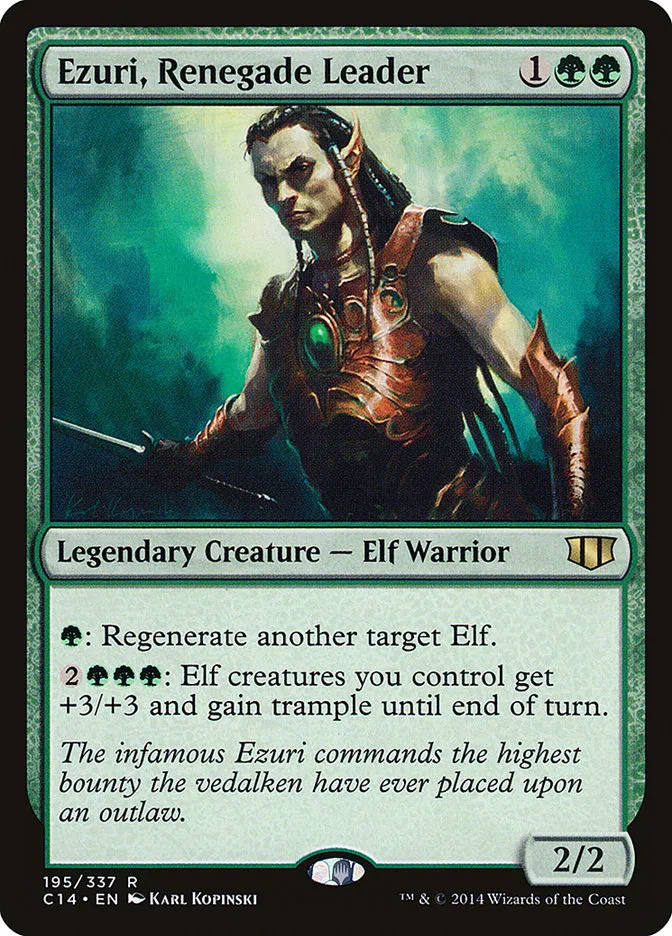 2014 Commander 2014 Ezuri, Renegade Leader #195 rare card image