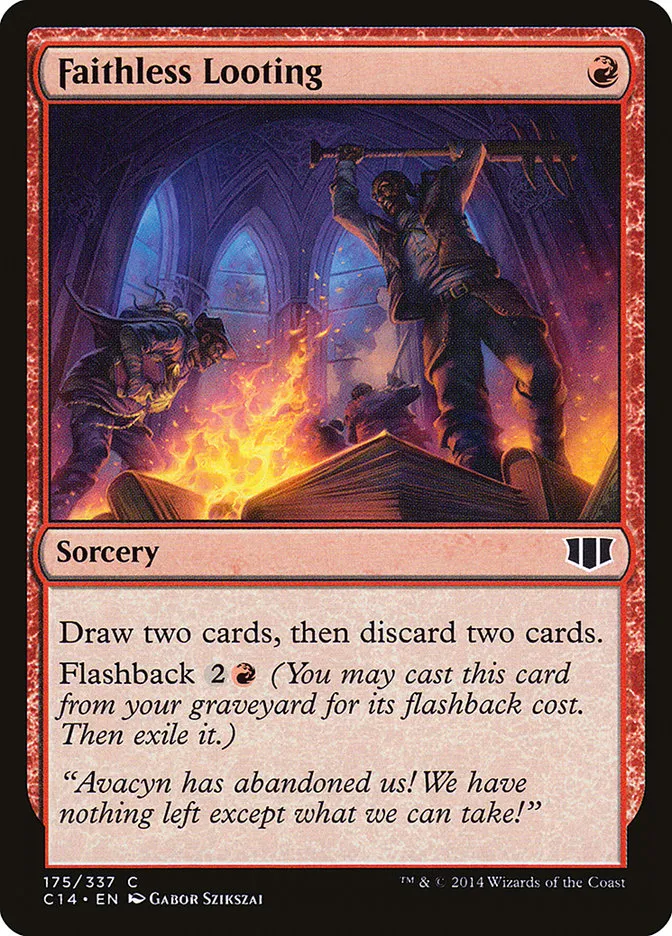 2014 Commander 2014 Faithless Looting common #175 common card image