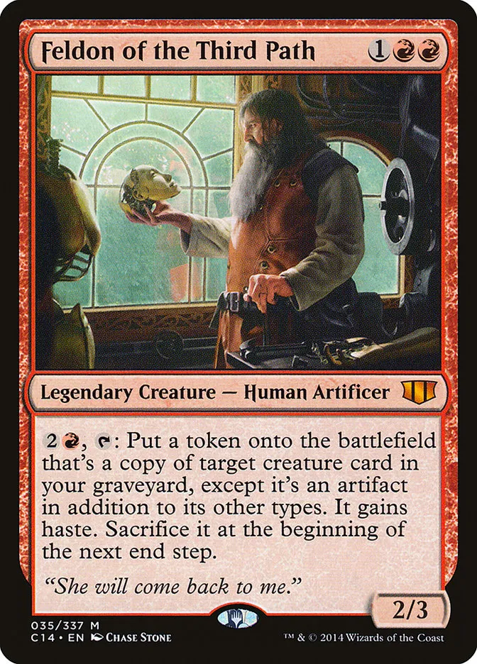 2014 Commander 2014 Feldon of the Third Path mythic #35 mythic card image