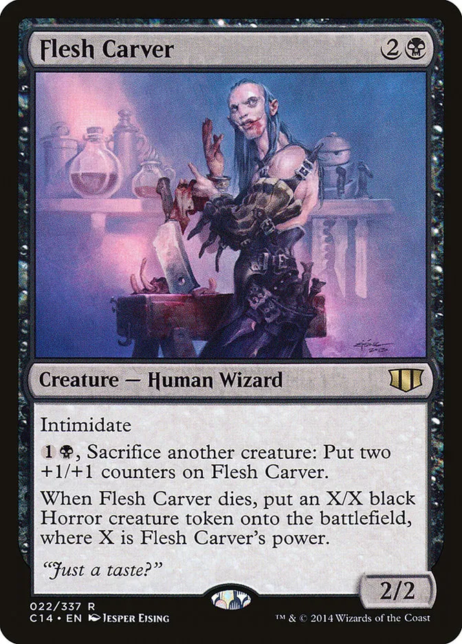2014 Commander 2014 Flesh Carver #22 rare card image