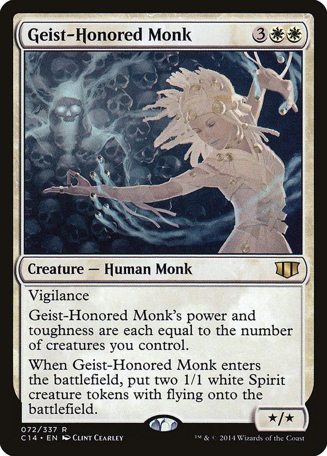 2014 Commander 2014 Geist-Honored Monk rare #72 rare card image