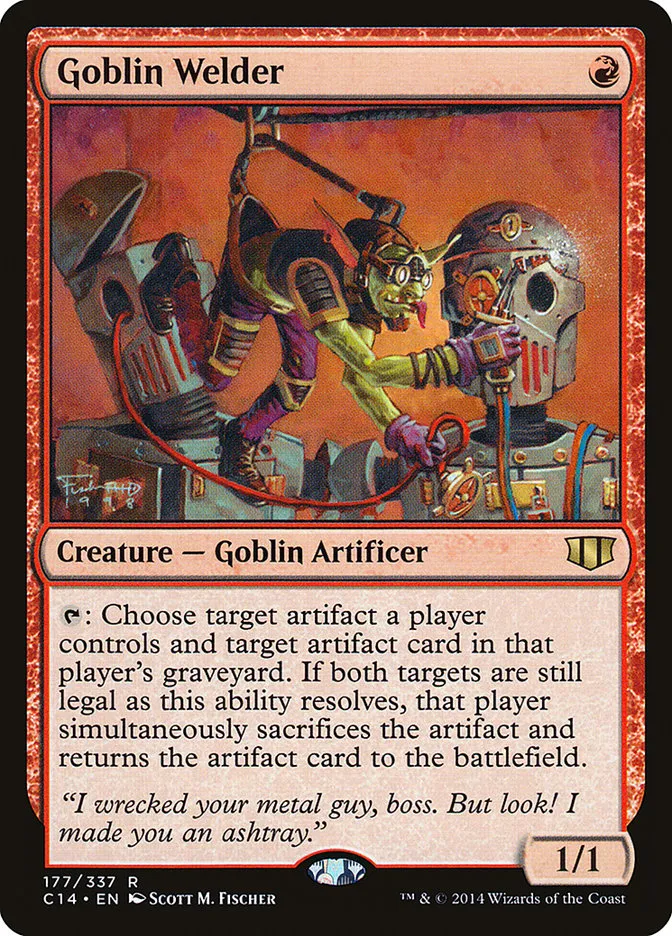 2014 Commander 2014 Goblin Welder rare #177 rare card image