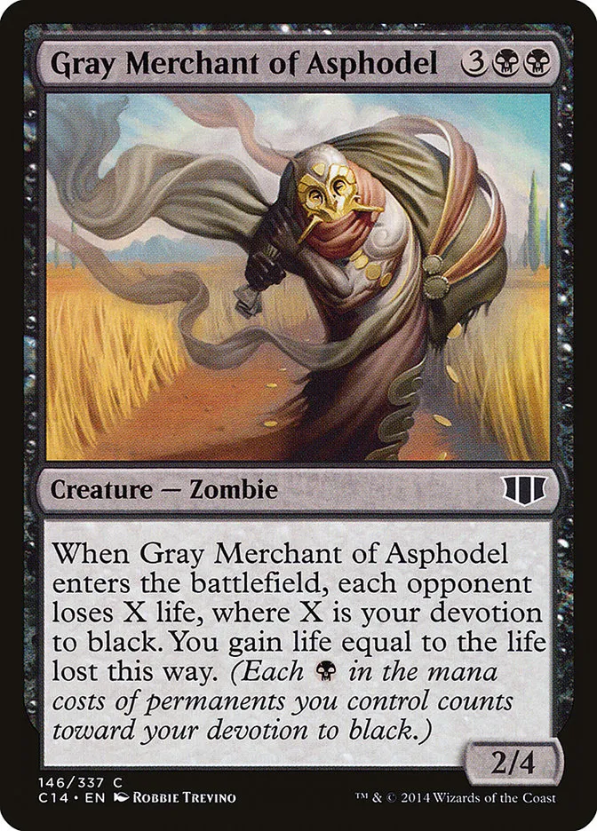 2014 Commander 2014 Gray Merchant of Asphodel #146 common card image