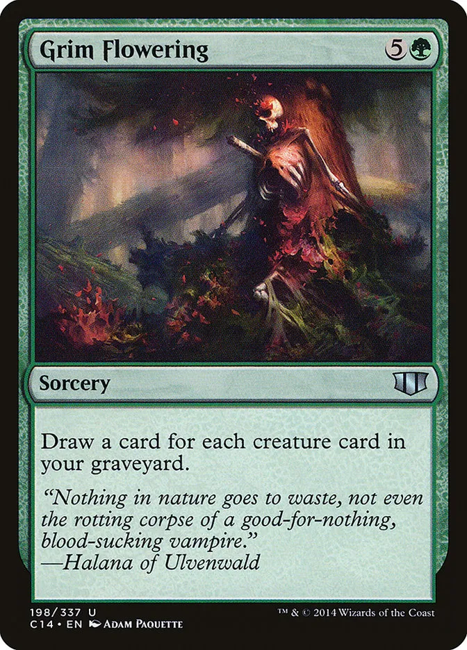 2014 Commander 2014 Grim Flowering #198 uncommon card image