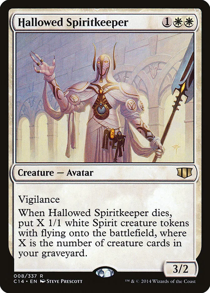2014 Commander 2014 Hallowed Spiritkeeper #8 rare card image