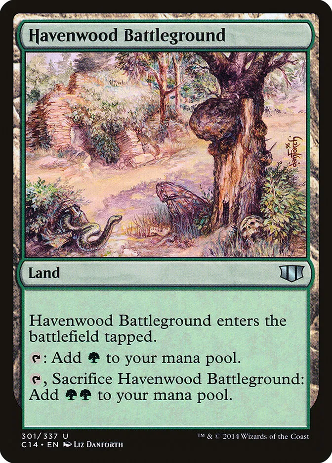 2014 Commander 2014 Havenwood Battleground uncommon #301 uncommon card image