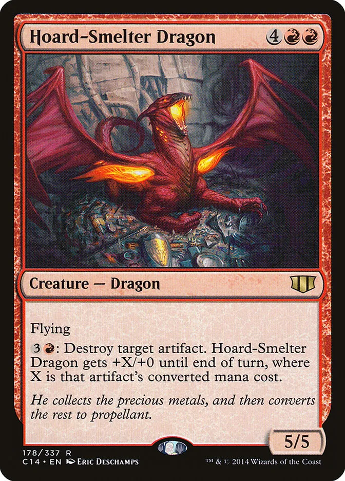 2014 Commander 2014 Hoard-Smelter Dragon #178 rare card image