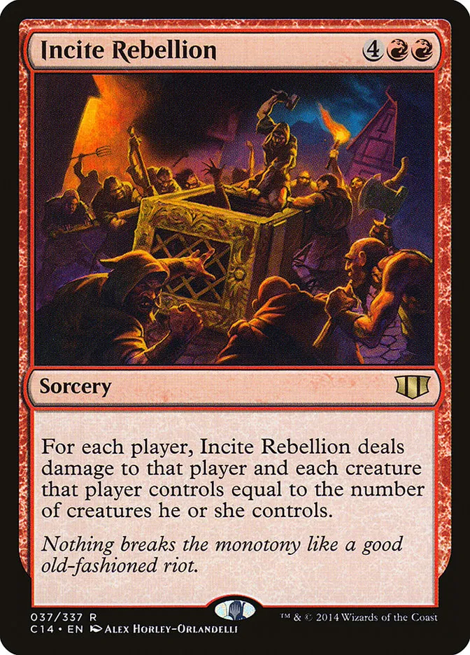 2014 Commander 2014 Incite Rebellion #37 rare card image