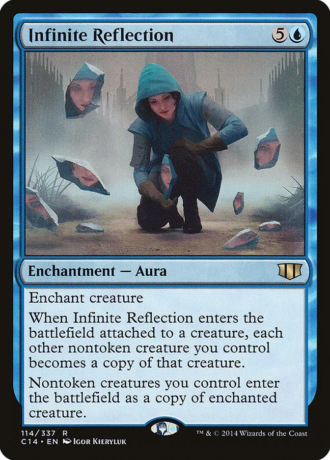 2014 Commander 2014 Infinite Reflection rare #114 rare card image