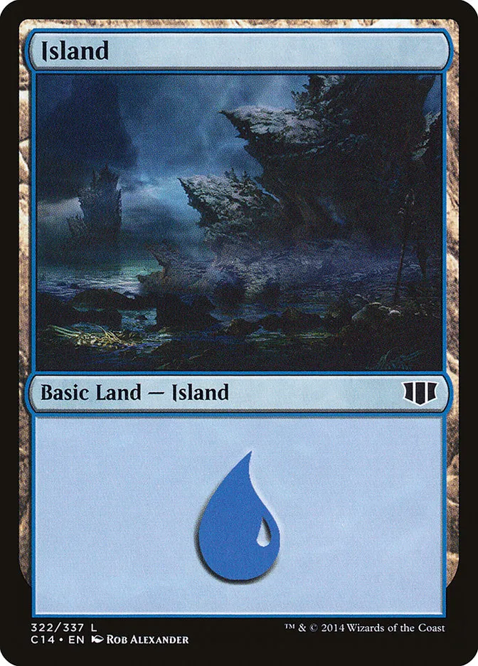 2014 Commander 2014 Island common #322 common card image