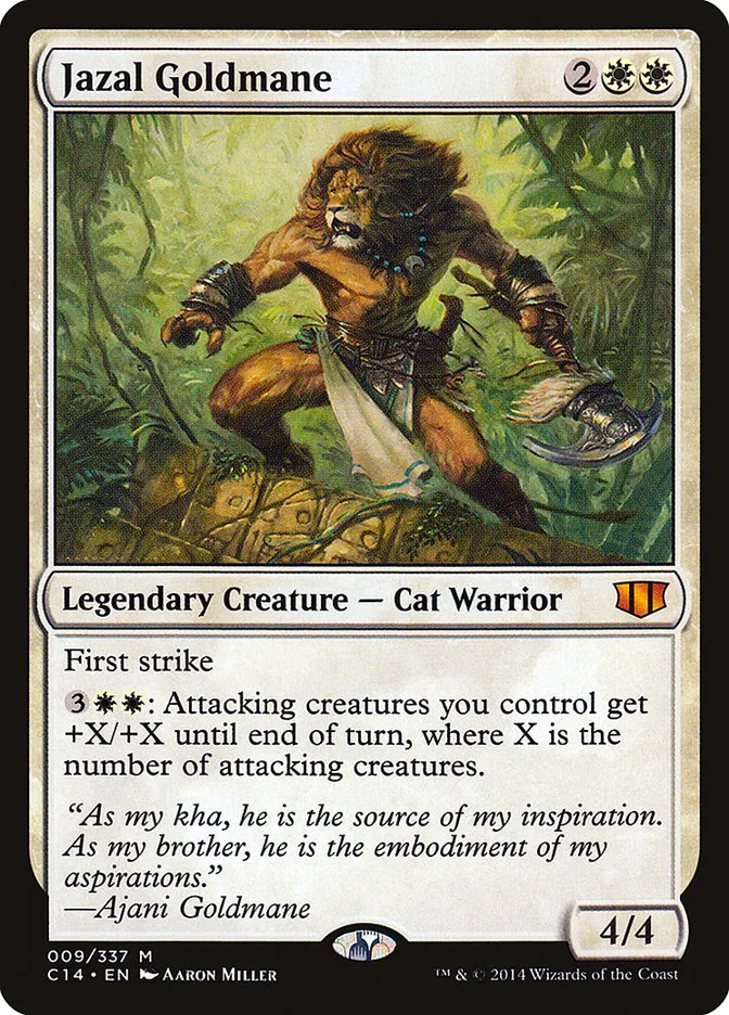 2014 Commander 2014 Jazal Goldmane #9 mythic card image