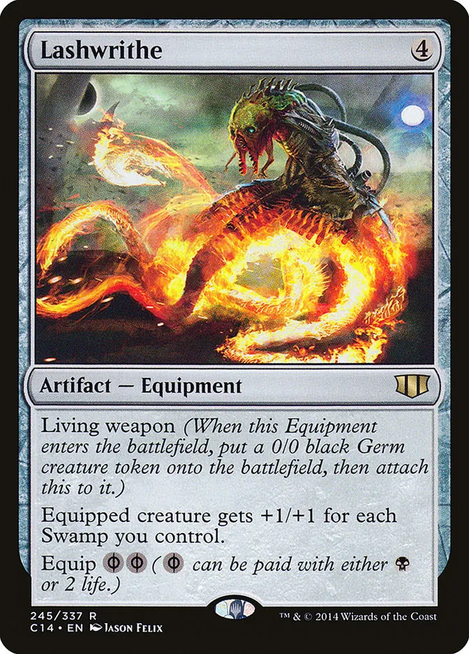 2014 Commander 2014 Lashwrithe rare #245 rare card image