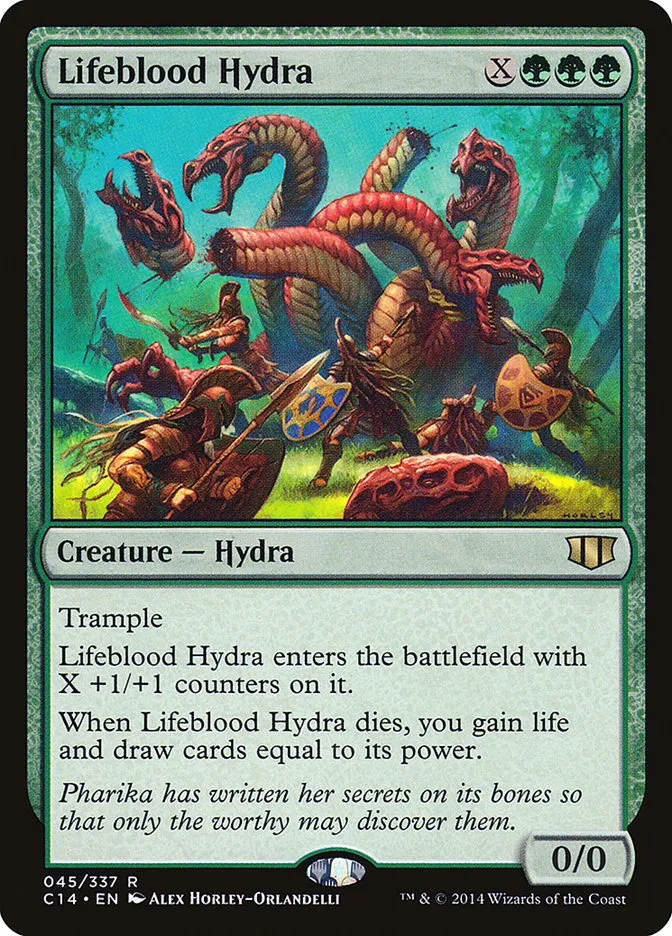 2014 Commander 2014 Lifeblood Hydra #45 rare card image